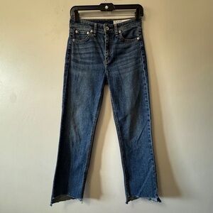 rag & bone Classic Blue Cropped Jeans